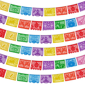 Lctevvn papel picado banner 12-panel for vibrant indoor fiestas.