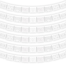 Lctevvn white paper-cut banner backdrop for weddings and celebrations