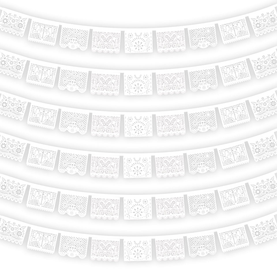 Lctevvn white paper-cut banner backdrop for weddings and celebrations