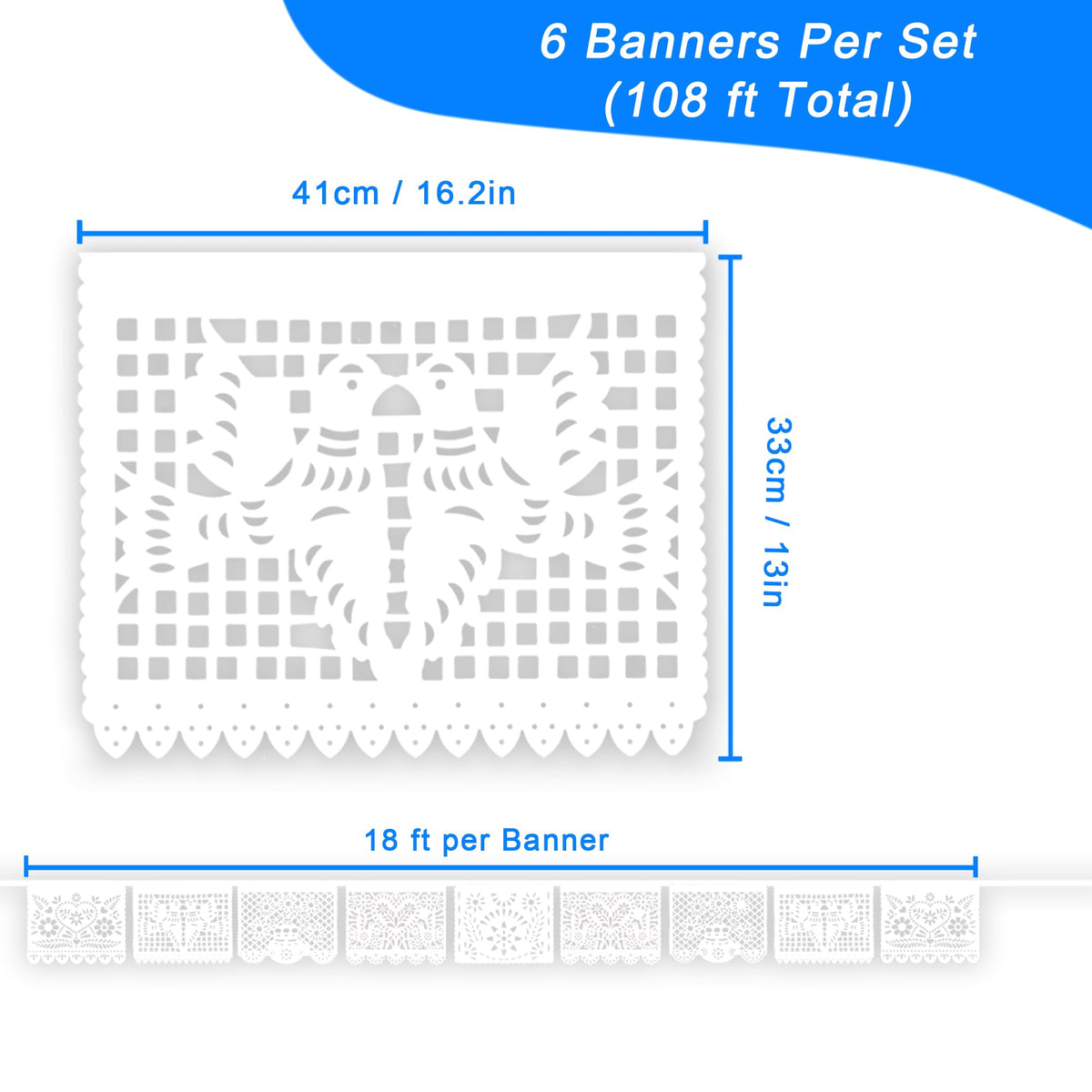 Lctevvn hand-cut pattern banner adds artisanal charm
