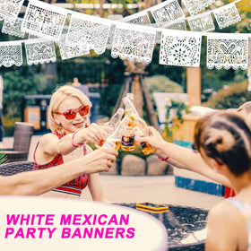 Lctevvn versatile white banner for indoor and outdoor parties