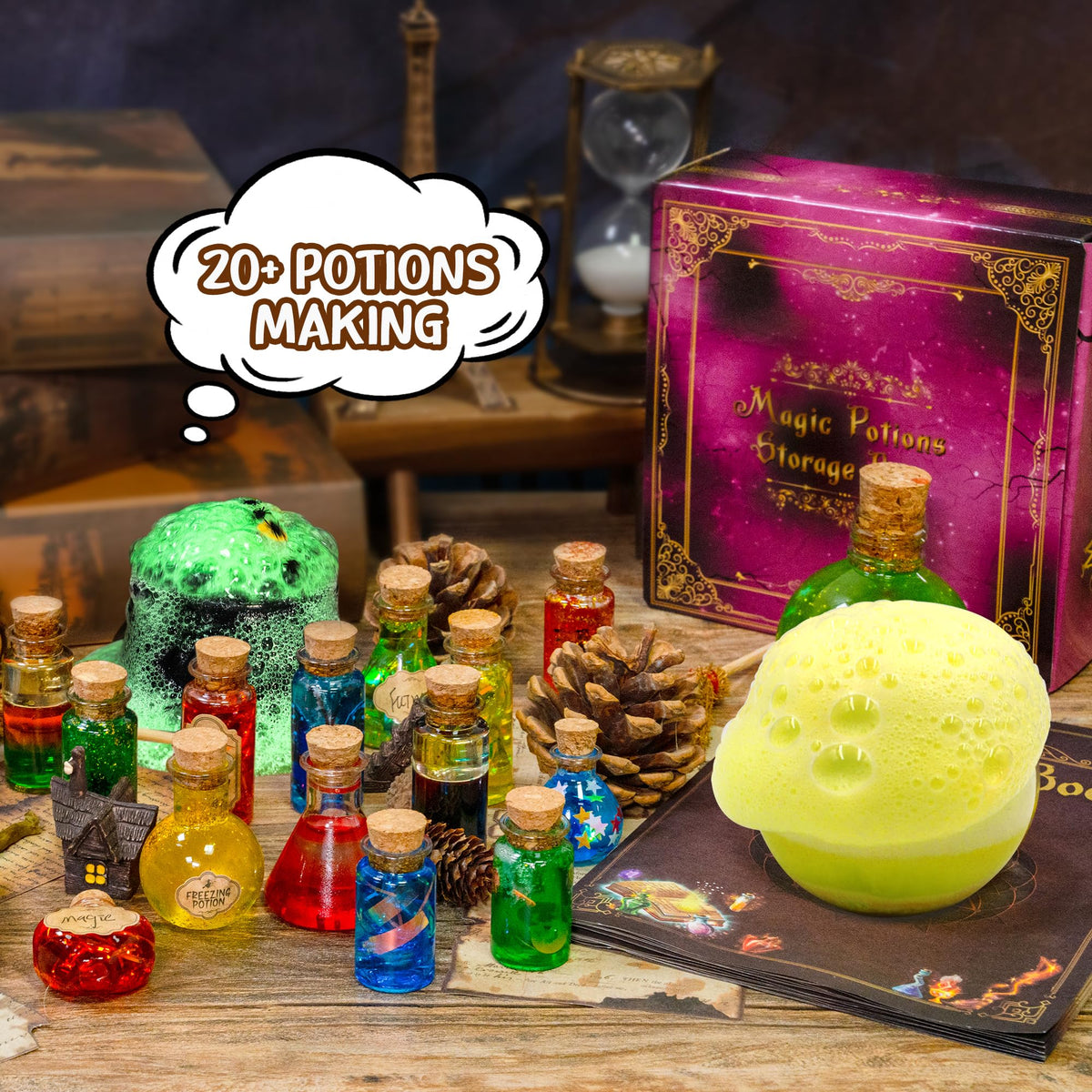 LDomet fairy box storage keeps potions organized after experiments.