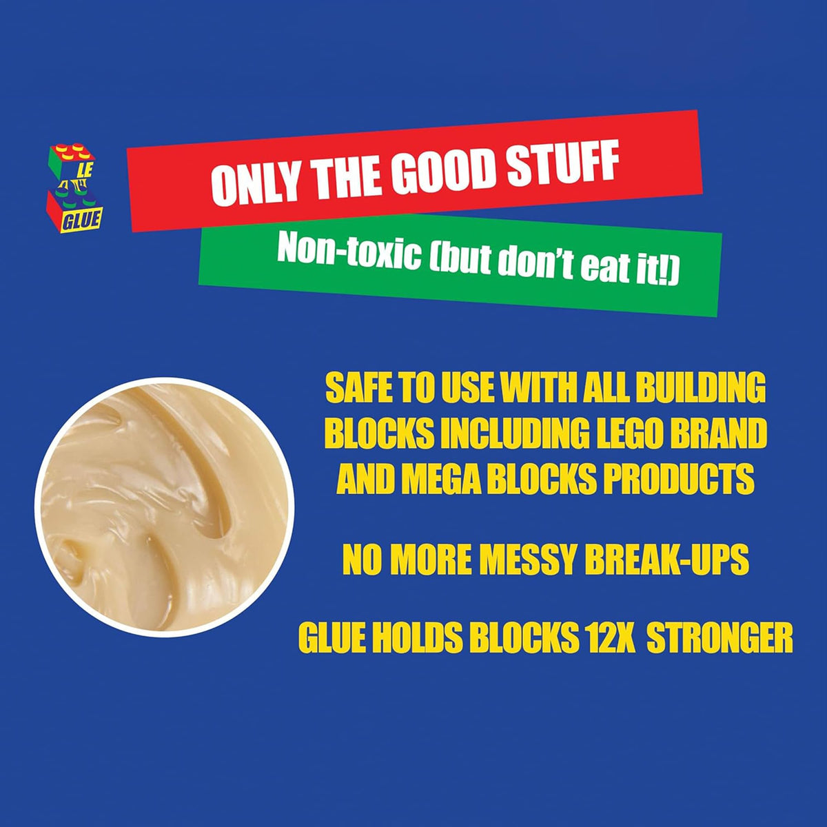 Le-Glue removable-warm-water-release allows easy, quick rebuilds without damage.