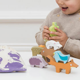 Le Toy Van Petilou Forest Stacker travel-friendly design supports play anywhere.