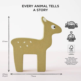 Le Toy Van Petilou Forest Stacker rubberwood construction ensures durable, eco-friendly toy.