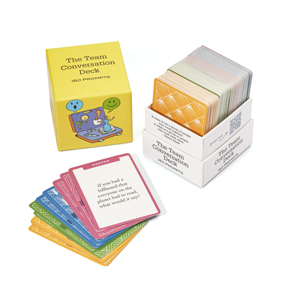 Leader Tools 160 card deck for team-building, ideal for meetings and offsites.