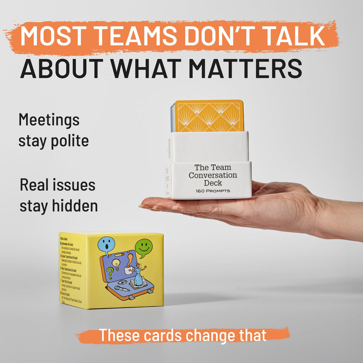 Leader Tools deeper-connection cards to boost understanding in teams.
