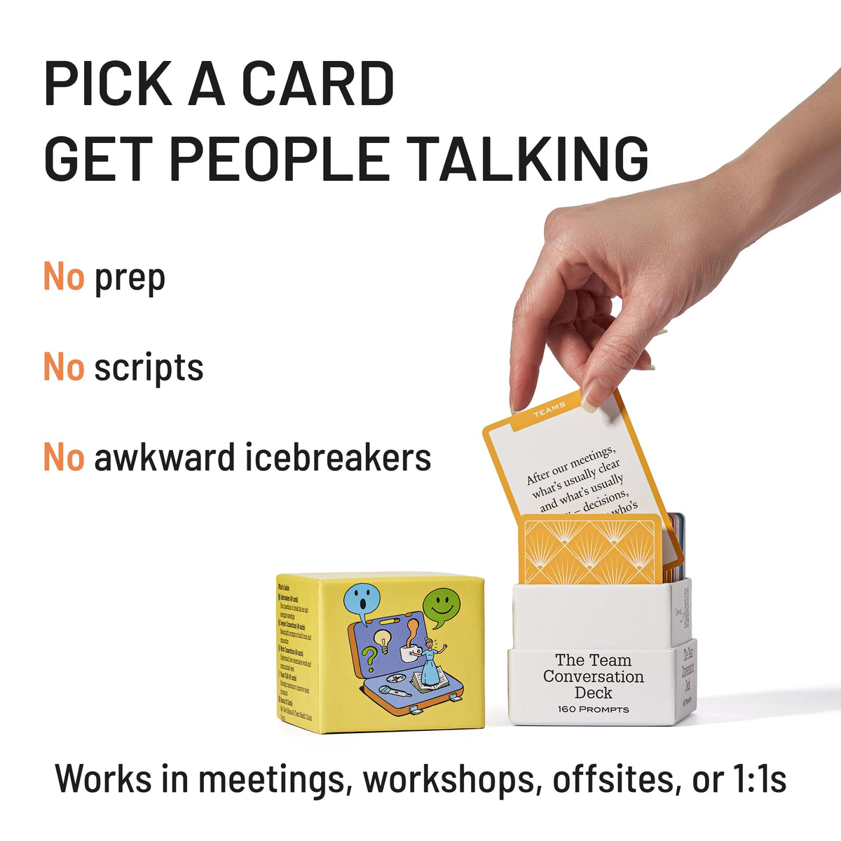 Leader Tools light-connection icebreaker cards for quick warmups in meetings.