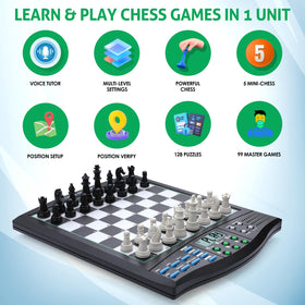 LEAFITOYS Talking Chess Academy travel case for easy transport