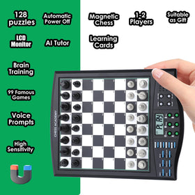 LEAFITOYS Talking Chess Academy voice teaching display providing real-time feedback