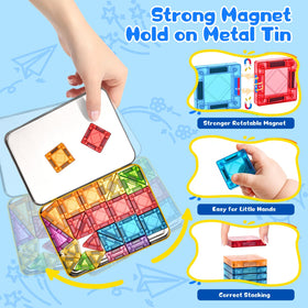 LeagoEra magnetic tiles compatible with standard tiles for seamless expansion.