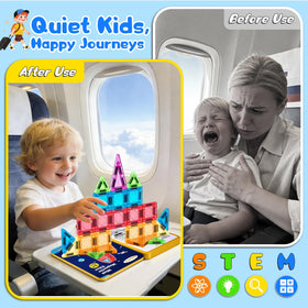 LeagoEra magnetic tiles strong magnets ensure stable builds during play.