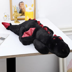 Leahaoe dragon plush close-up of soft fur texture for comfort