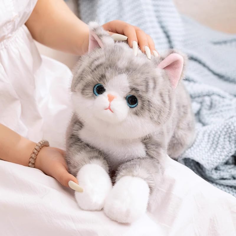 Leahaoe large weighted cat plush 26-inch for soothing naps.