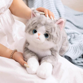 Leahaoe large weighted cat plush 26-inch for soothing naps.