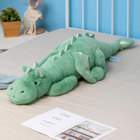 Leahaoe weighted dragon 35.4-inch side view for cuddling and comfort.
