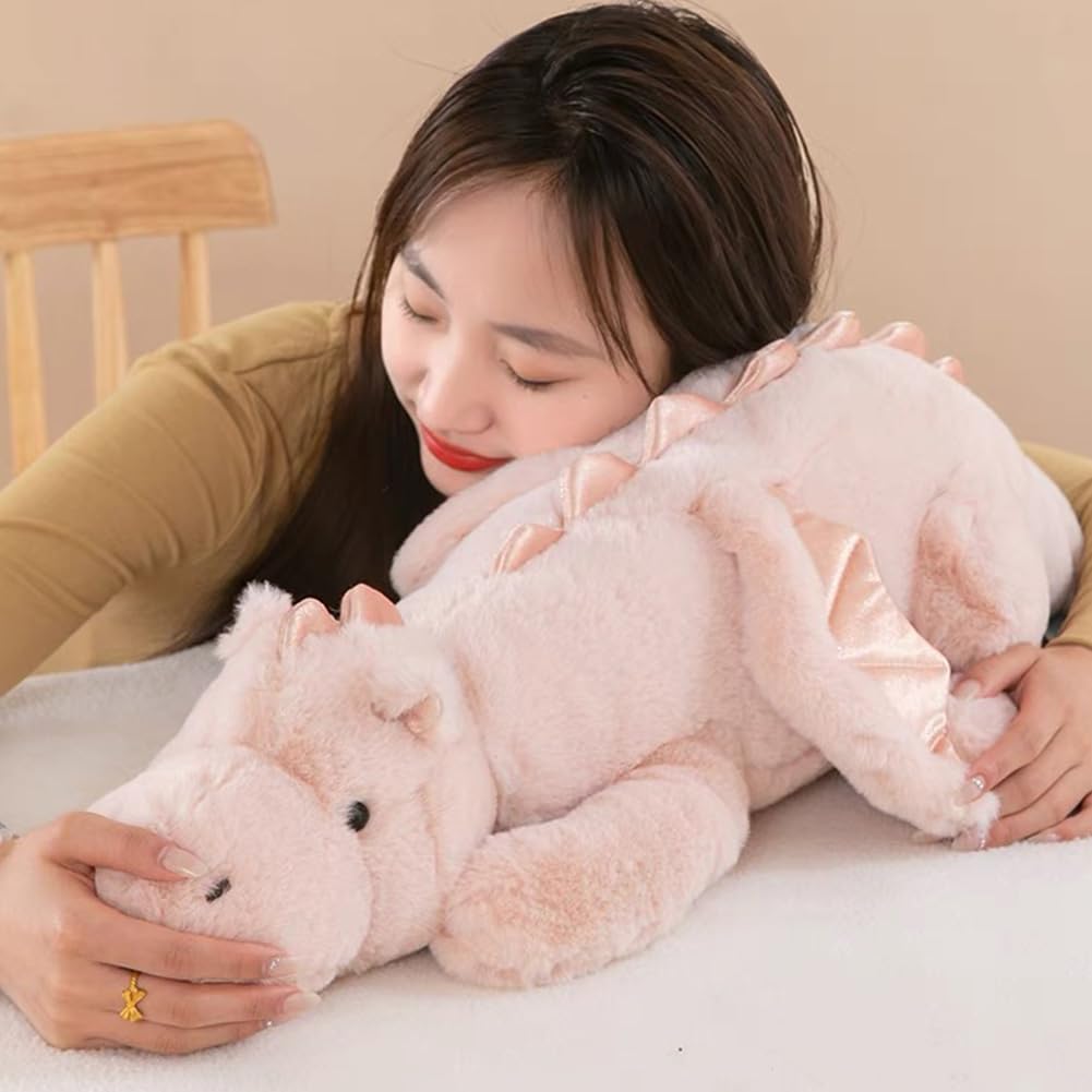 Leahaoe weighted dragon bedtime snuggle scene highlights soothing companionship.