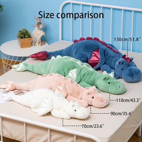 Leahaoe weighted dragon in a bedtime scene supports soothing routines.