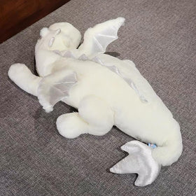 Leahaoe weighted dragon in a living room highlights durability and cozy softness.
