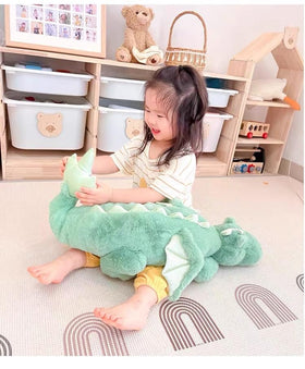 Leahaoe weighted dragon plush soft material closeup showing durability.