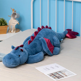 Leahaoe weighted dragon plush body shows ultra soft fabric for comforting hugs