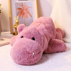 Leahaoe weighted hippo 23-6 inch plush for comforting snuggles