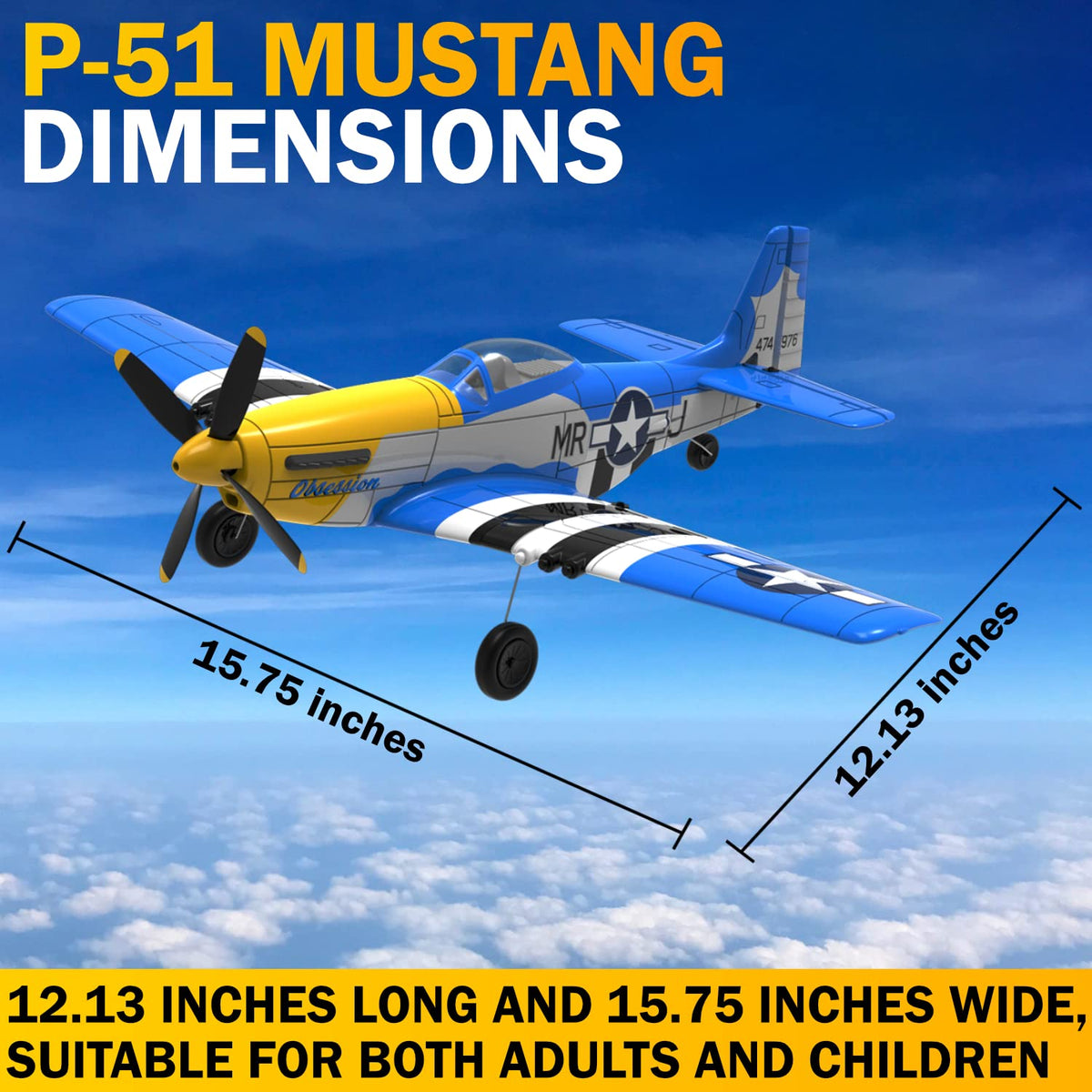 LEAMBE beginner-friendly RC plane, ready to fly with confident control.