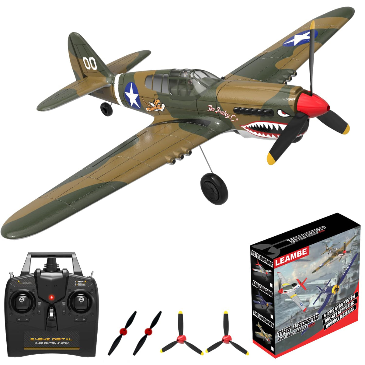 LEAMBE P40 Warhawk RC Plane ready-to-fly for beginners