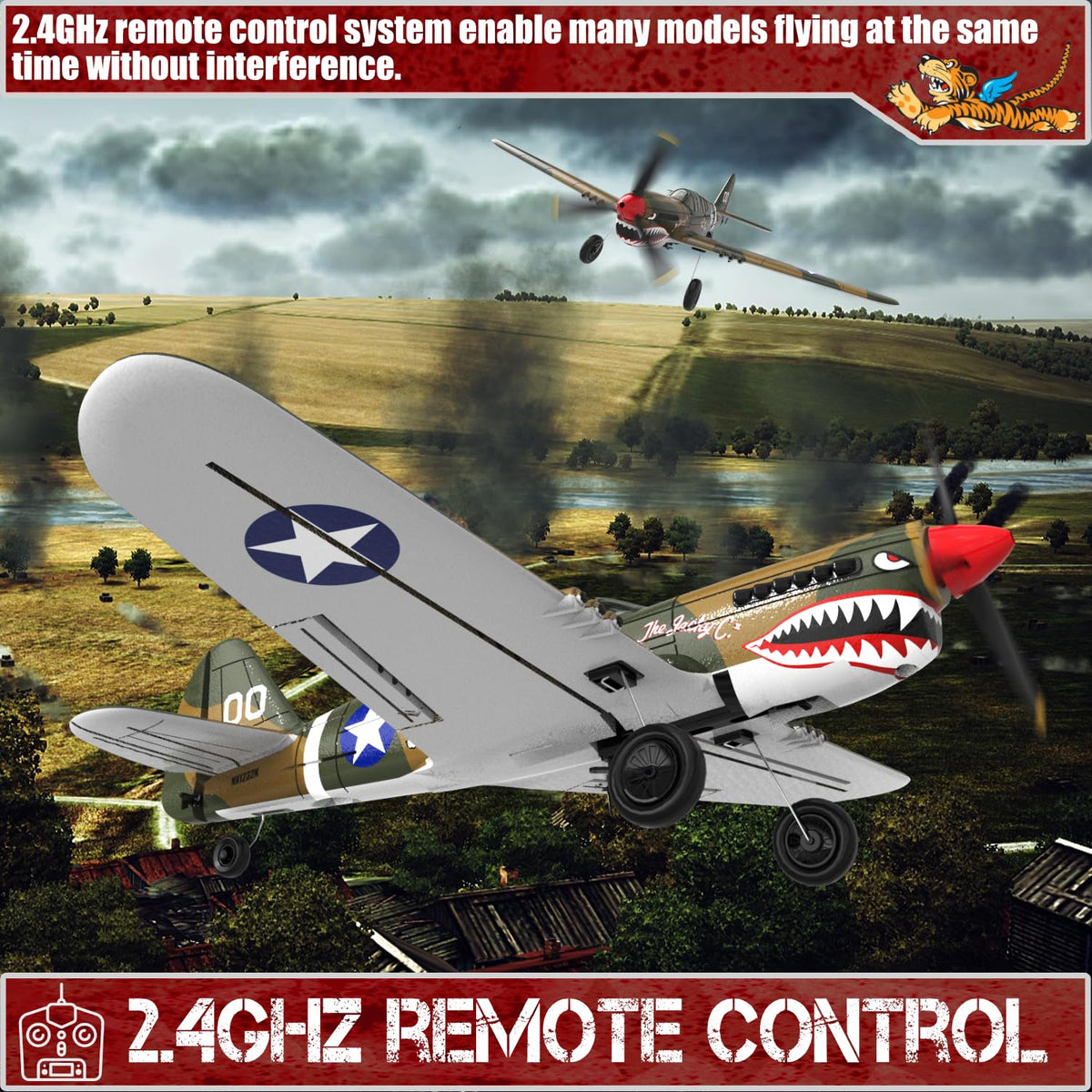 LEAMBE RC Plane 15-inch wingspan supports steady control