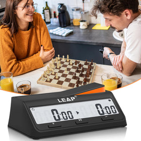 Compact, portable LEAP Chess Clock design for tournaments and travel