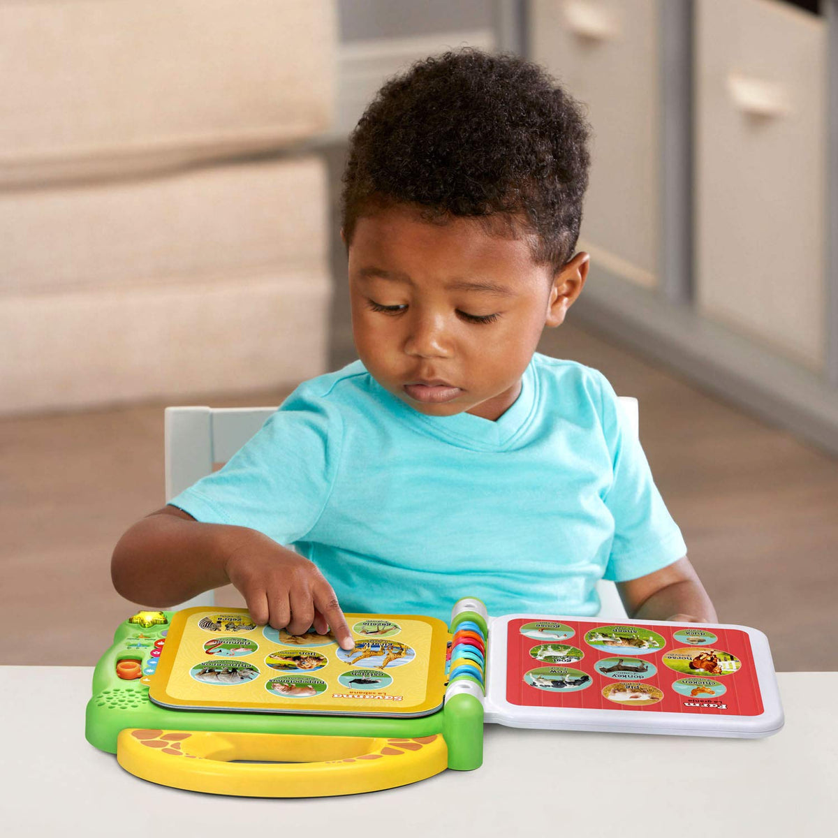 LeapFrog 100 Animals Book green desert habitat illustration supports early science curiosity