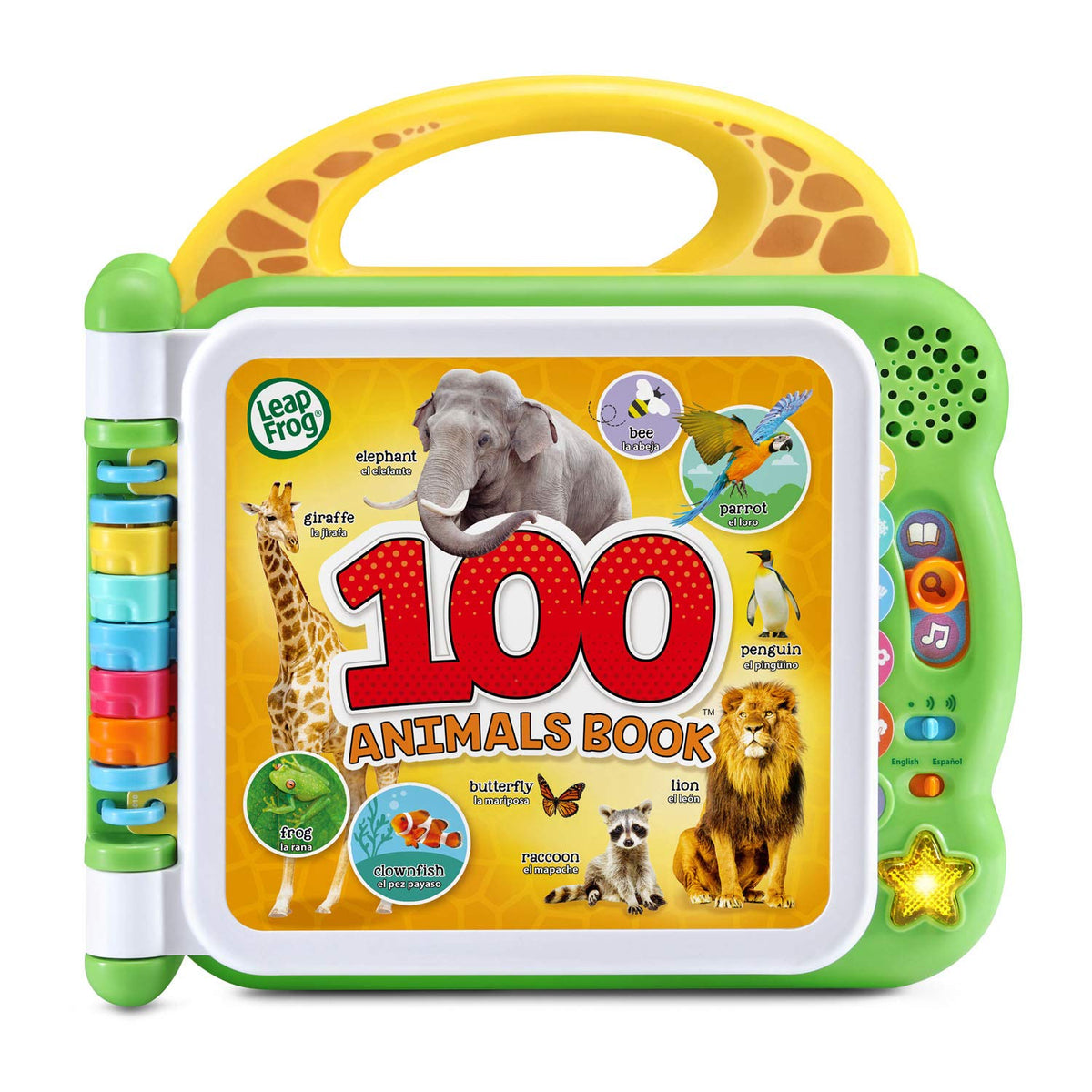 LeapFrog 100 Animals Book green front cover invites tactile exploration