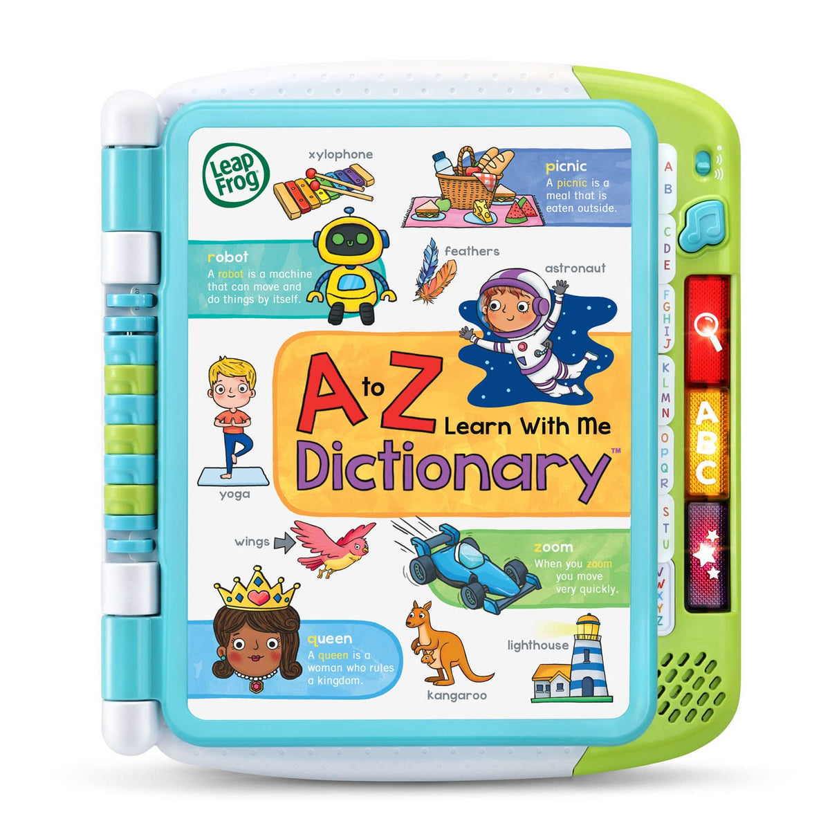 LeapFrog A to Z Learn with Me Dictionary interactive pictures encourage word learning