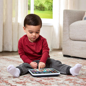 ABC song with bright visuals encourages singing and rhythm.
