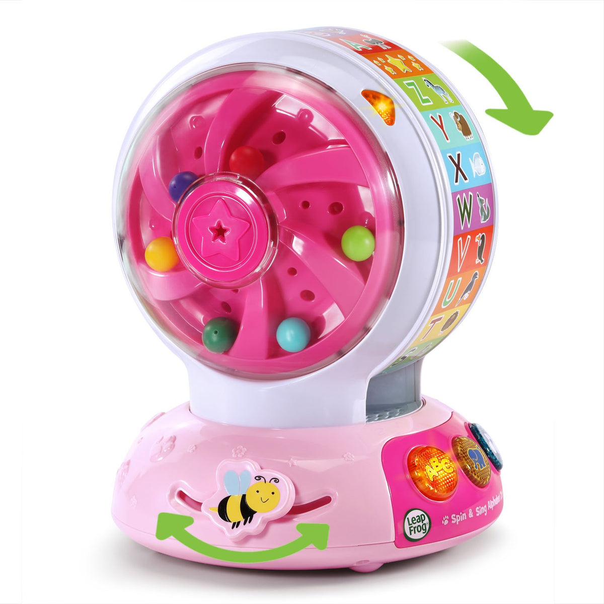 LeapFrog Alphabet Zoo light-up buttons highlight letter names and sounds.