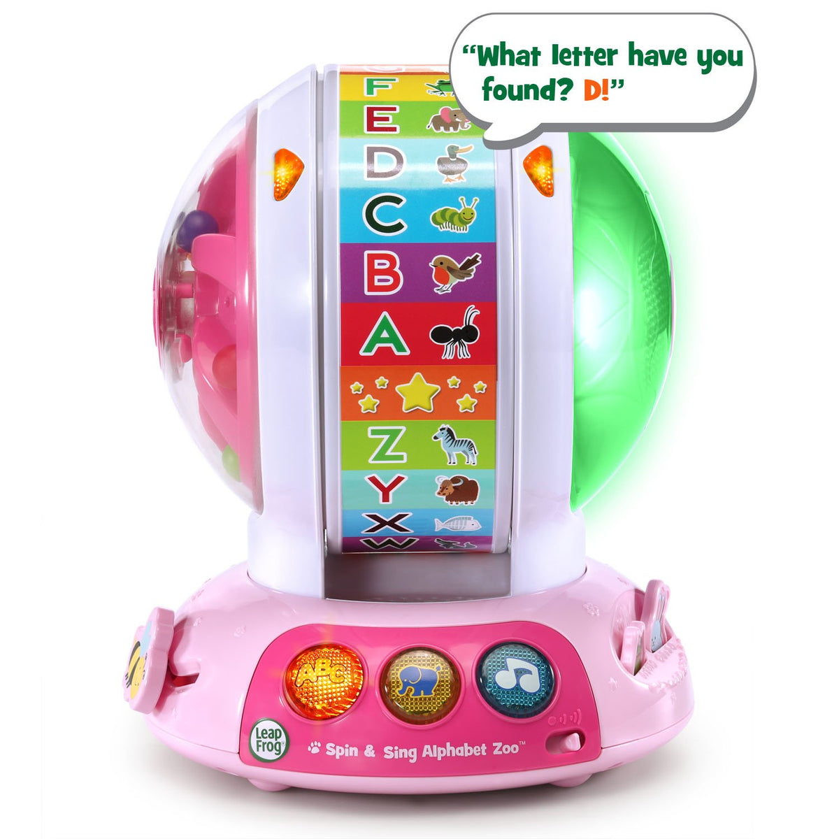 LeapFrog Alphabet Zoo music mode invites singing along to ABC song.