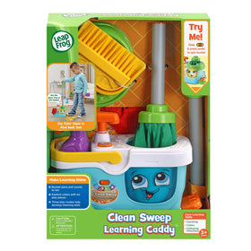 LeapFrog Clean Sweep face lights and sings during cleanup play