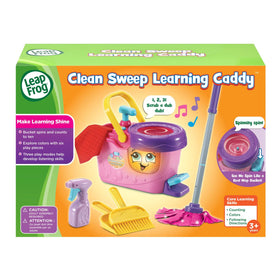 LeapFrog Clean Sweep interactive bucket invites kid-led cleanup play