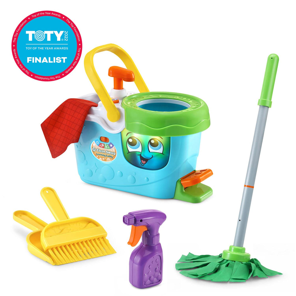 LeapFrog Clean Sweep mop with pedal spins enhancing pretend cleaning fun