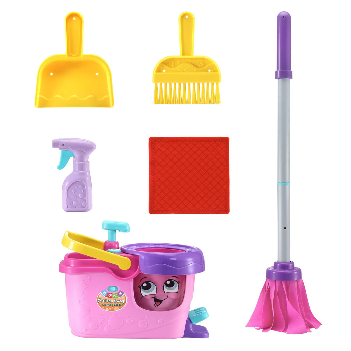 LeapFrog Clean Sweep singing bucket face adds fun during cleanup