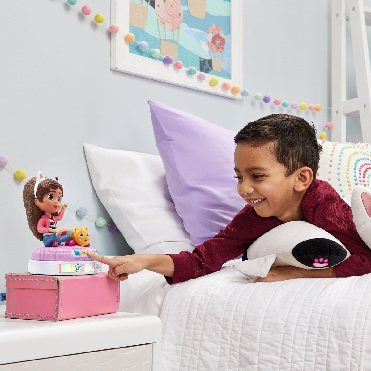 LeapFrog Gabby's Dollhouse Story Tails—batteries included for demo; replace for regular use.