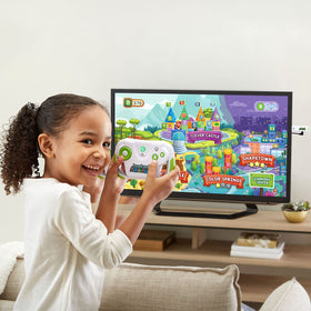 LeapFrog LeapLand Adventures world-map scene invites exploration of Letterland and friends.