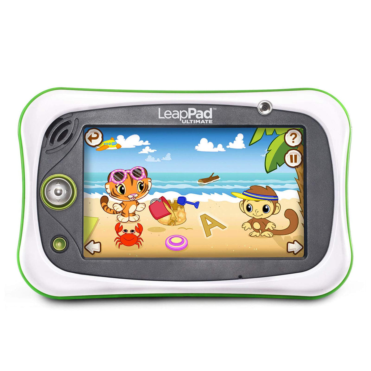 LeapFrog LeapPad Ultimate Ready for School tablet screen closeup, shatter-safe display for daily use.