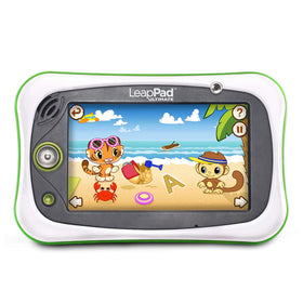 LeapFrog LeapPad Ultimate Ready for School tablet screen closeup, shatter-safe display for daily use.