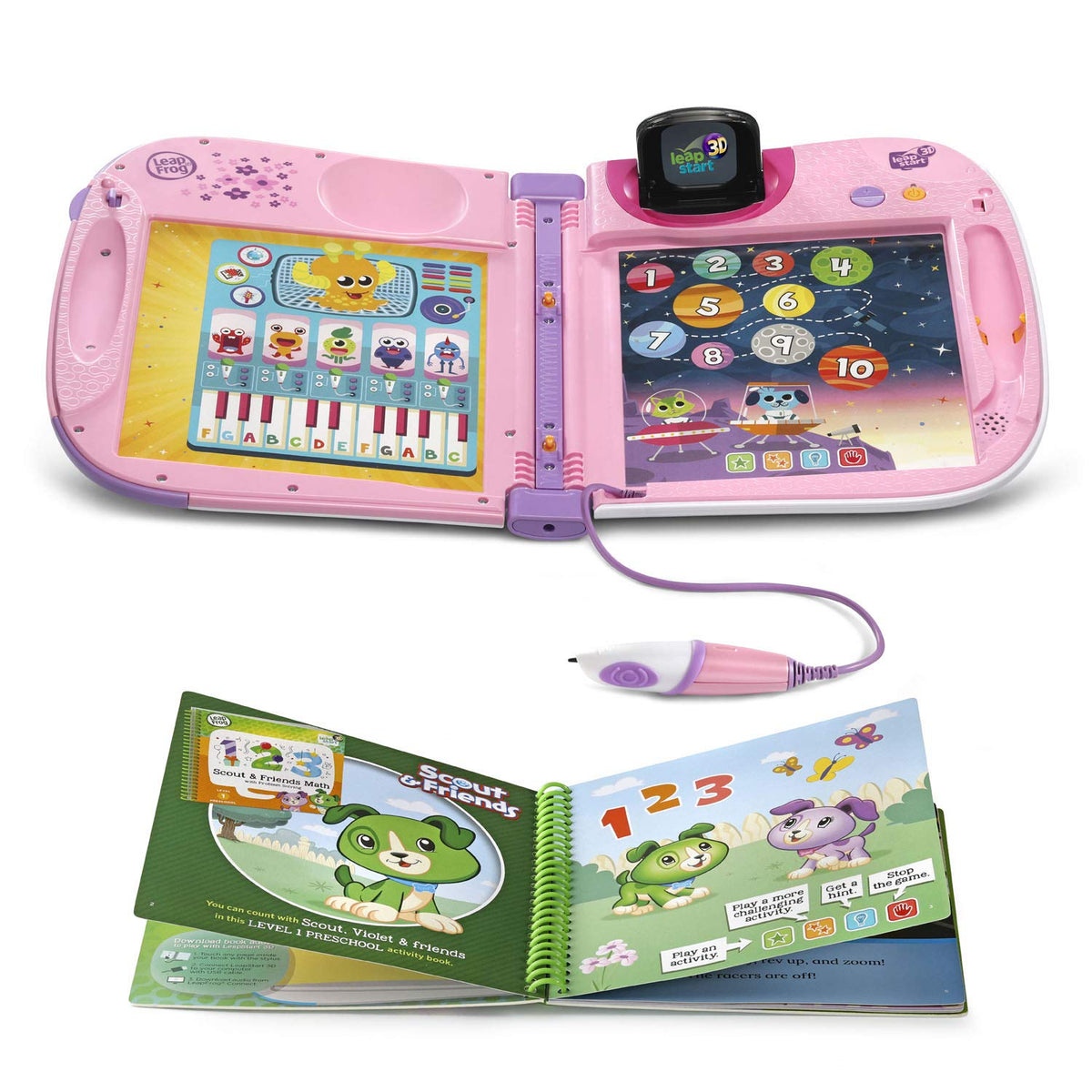 LeapFrog LeapStart 3D grow-with-me stylus improves writing grip.