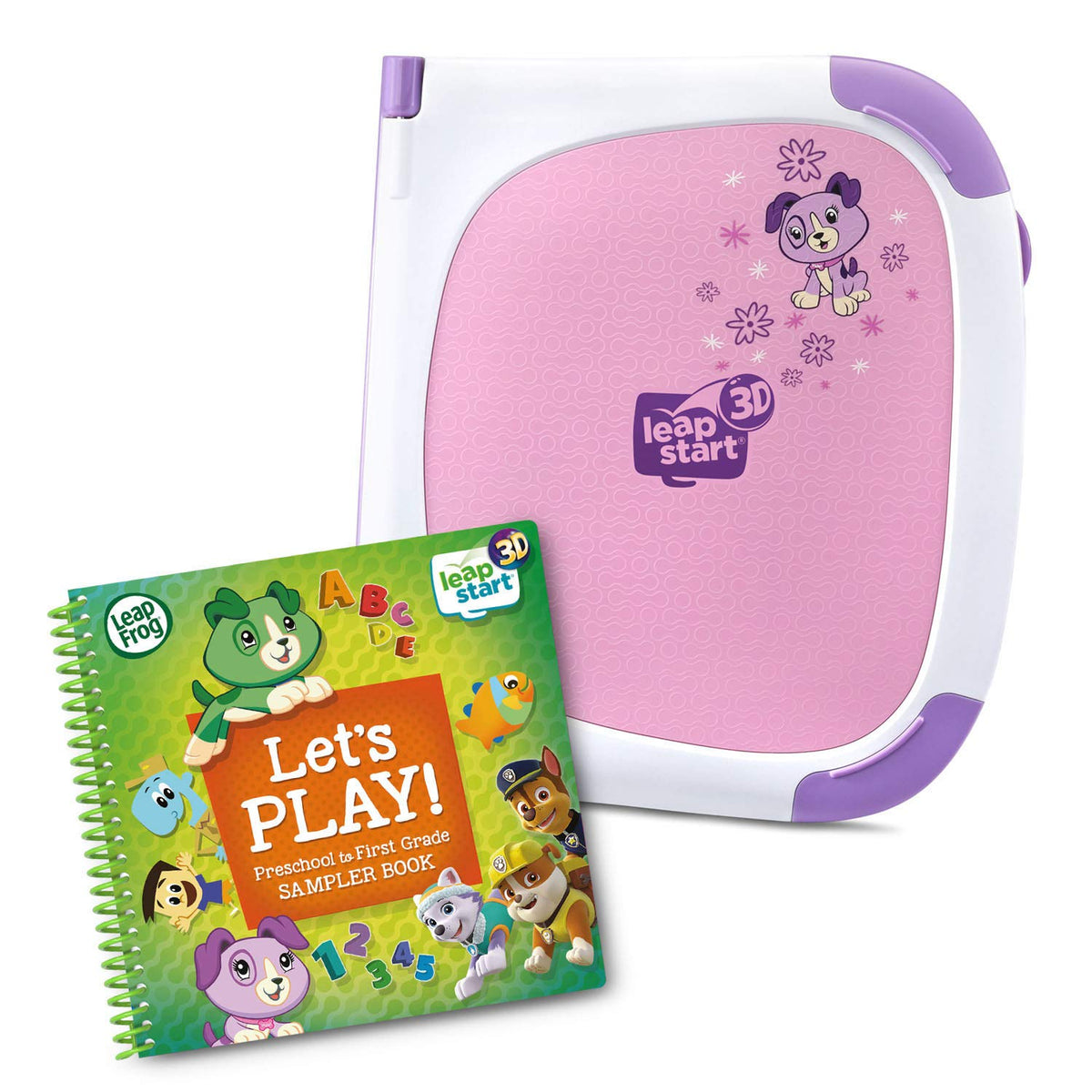 LeapFrog LeapStart 3D child taps graphics to explore words.