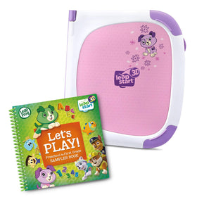 LeapFrog LeapStart 3D child taps graphics to explore words.