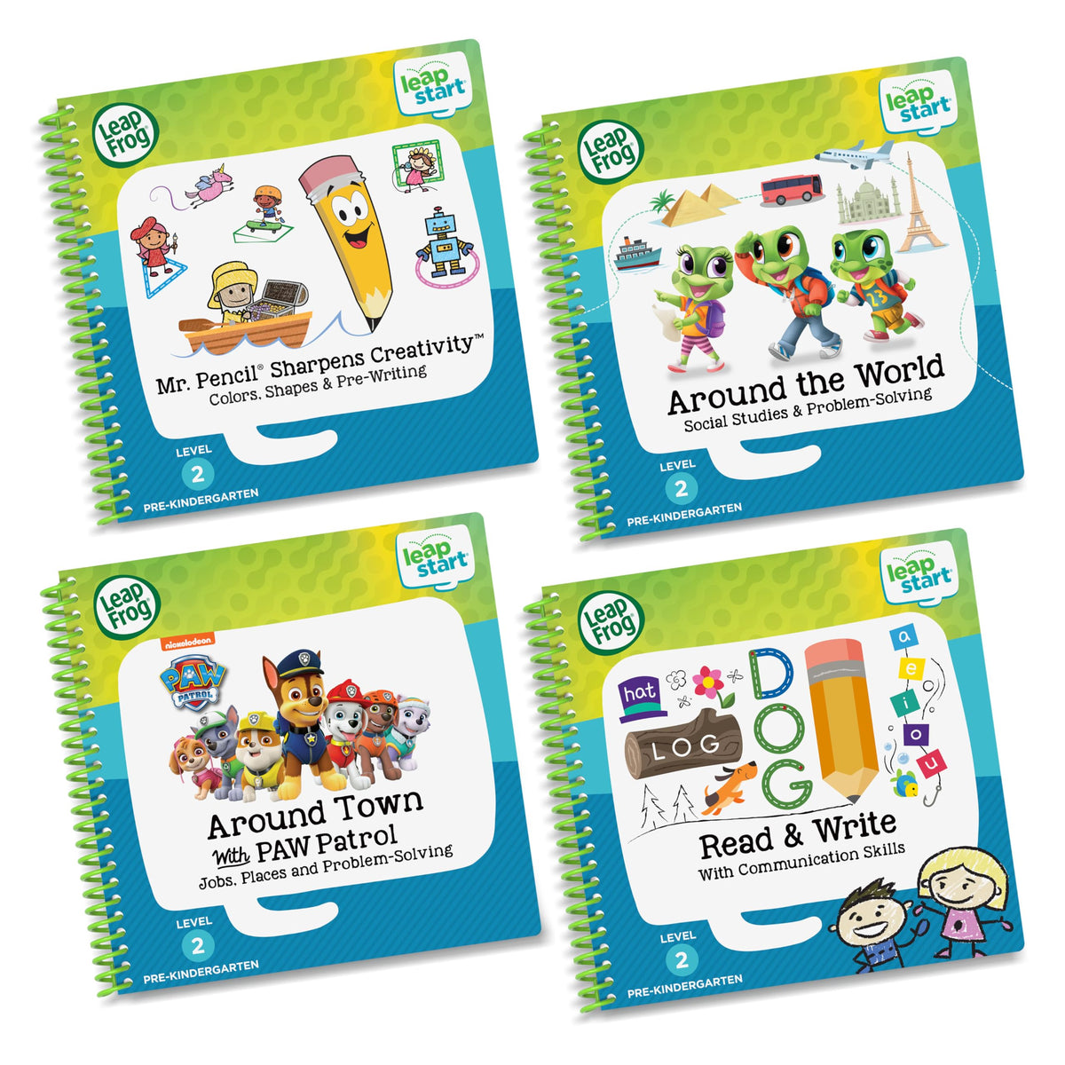 LeapFrog LeapStart Pre-K 4-Pack cover with colorful interactive books for curious learners