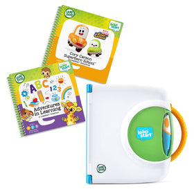 Closeup of LeapStart stylus tapping a page for reading and counting activities