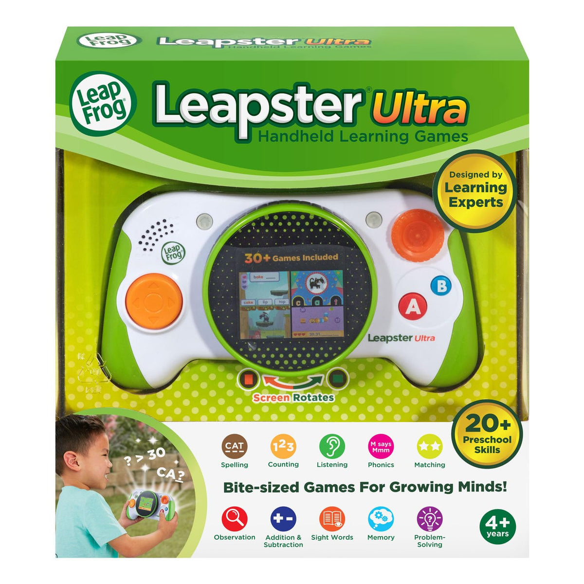 LeapFrog Leapster Ultra spinner adds interactive, skill-building gameplay.